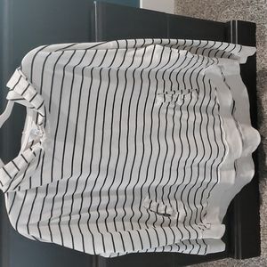 White and black striped hoodie. Xl